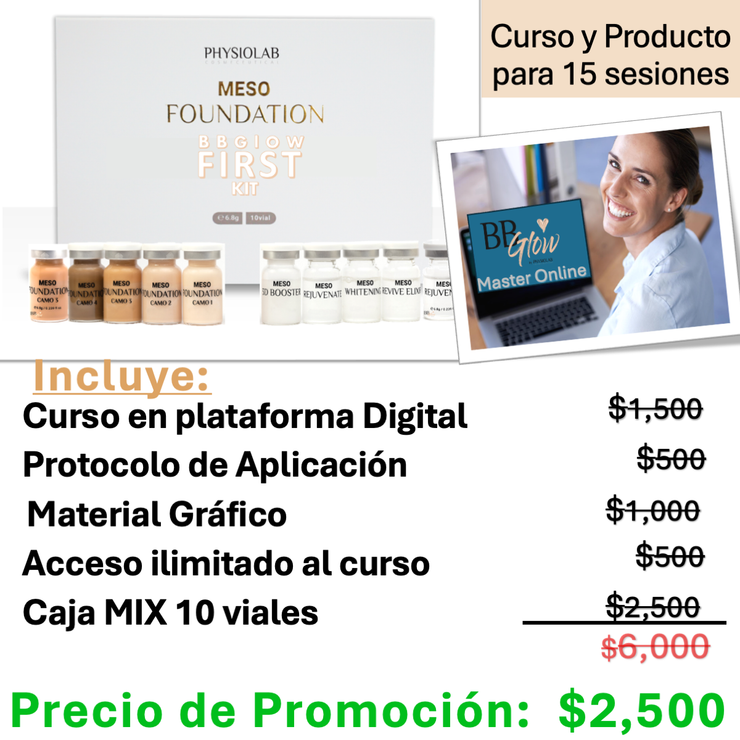 Caja con 10 Viales (FIRST KIT) + Curso Online BBGlow